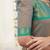 Grey jaquard kanchi cotton v neck kurti dupatta set