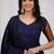 Blue jaquard kanchi cotton v neck kurti dupatta and pant  set