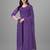  purple georgette anarkali printed  kurti with dupatta