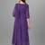  purple georgette anarkali printed  kurti with dupatta