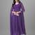  purple georgette anarkali printed  kurti with dupatta