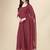  maroon georgette anarkali printed  kurti with dupatta