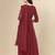  maroon georgette anarkali printed  kurti with dupatta