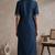 Navy blue coding sequence embroidered kurta with trouser & dupatta