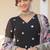 Black georgette readymade anarkali suit with zari & sequin  work