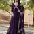 Violet georgette readymade anarkali suit with zari & sequin  work