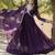 Violet georgette readymade anarkali suit with zari & sequin  work