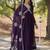 Violet georgette readymade anarkali suit with zari & sequin  work
