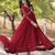 Maroon georgette readymade anarkali suit with zari & sequin  work