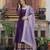 Purple georgette readymade anarkali suit with zari & sequin  work