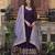Purple georgette readymade anarkali suit with zari & sequin  work