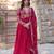 Red georgette readymade anarkali suit with zari & sequin  work