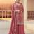 Red chinon silk blend embroidered salwar kameez with dupatta