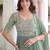 Pista georgette readymade anarkali suit with embroidery & beads work