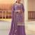 Purple chinon silk blend embroidered salwar kameez with dupatta