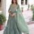 Pista georgette readymade anarkali suit with embroidery & beads work