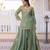 Green silk readymade suit with embroidery & zari work