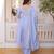 Sky blue chanderi readymade suit with embroidery & beads work