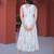 White cotton readymade kurti with floral printed work