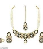 Indian bollywood gold plated kundan choker bridal necklace earrings jewelry set
