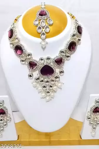 Indian bollywood gold plated kundan choker bridal necklace earrings jewelry set