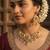 Indian bollywood gold plated kundan choker bridal necklace earrings jewelry set