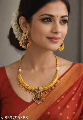 Indian bollywood gold plated kundan choker bridal necklace earrings jewelry set 3