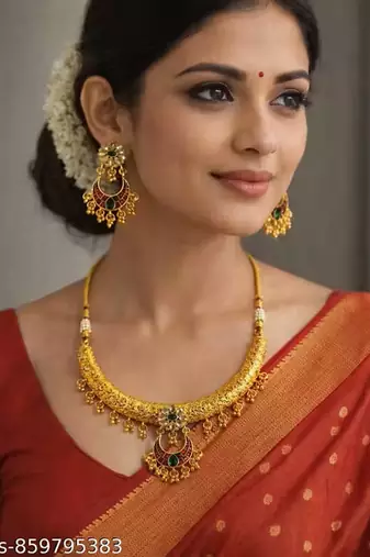 Indian bollywood gold plated kundan choker bridal necklace earrings jewelry set