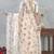 Peach digital printed satin silk designer wedding saree for women