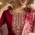 Maroon coding sequence embroidered kurta with trouser & dupatta
