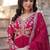 Red georgette readymade anarkali suit with zari & sequin  work