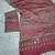Red Color Print And Real Mirror Work Silk Blend Saree