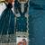teal color embroidery coding and sequence work   silk blend   kurta set