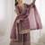lavender color embroidery coding and sequence work   silk blend   kurta set