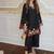 black color embroidery sequence and multi work roman glass silk blend   kurta set