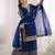 blue color embroidery coding and sequence work   silk blend   kurta set