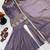 lavender color embroidery sequence work with zarkan diamond work   silk blend   kurta set