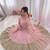 baby pink color codding sequence work roman silk blend  t anarkali gown set