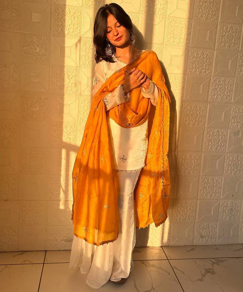 yellow color embroidery sequence work   silk blend   kurta set