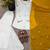 yellow color embroidery sequence work   silk blend   kurta set