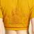 Yellow cotton hand embroidered non padded blouse