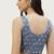 Blue cotton embroidered non padded blouse
