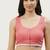 Pink cotton solid with lace trim non padded blouse
