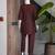 New latest trendy classic chocolate  embroidered kurti with matching trouser set