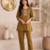 New latest trendy classic gold embroidered kurti with matching trouser set