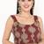 Maroon cotton ajrak printed non padded blouse