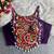 Purple navratri mirror work cotton gamthi embroidery blouse