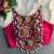 Rani pink navratri mirror work cotton gamthi embroidery blouse