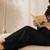 Women's daily wear stylish black embroidered cotton blend kurta with trouser set