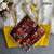 Yellow navratri noodle strap cotton blouse with hand mirror & kaudi work